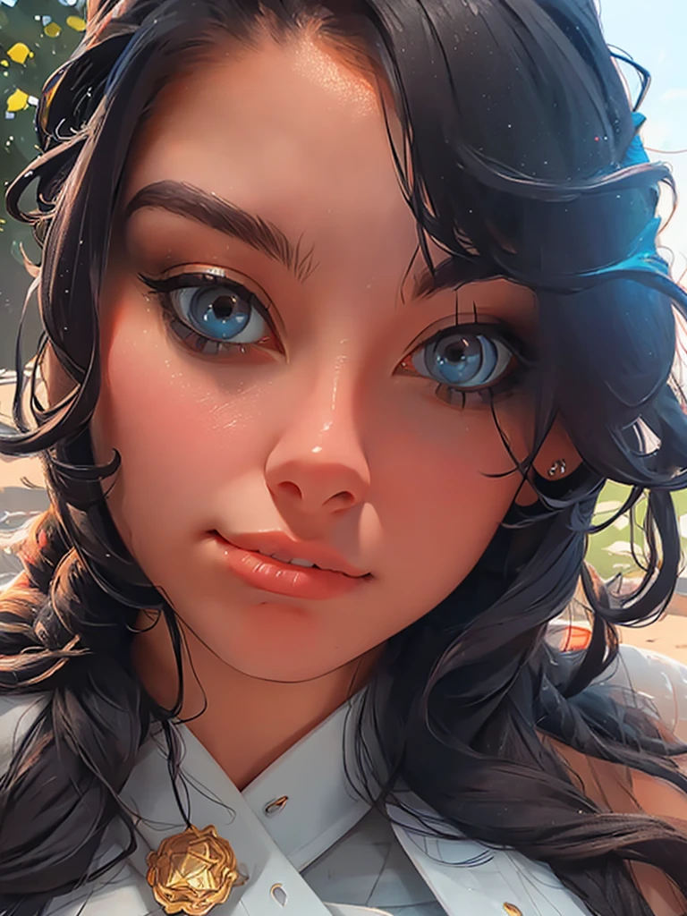 portrait, girl, middle ages, classicism, andrey atroshenko style, painting, pierced eyes, beautifully styled hair, traditional media, realistic, figurative, fine art, oil on canvas, HDR, 8K, original character, high resolution, high detail, focus on the face, beautiful eyes 