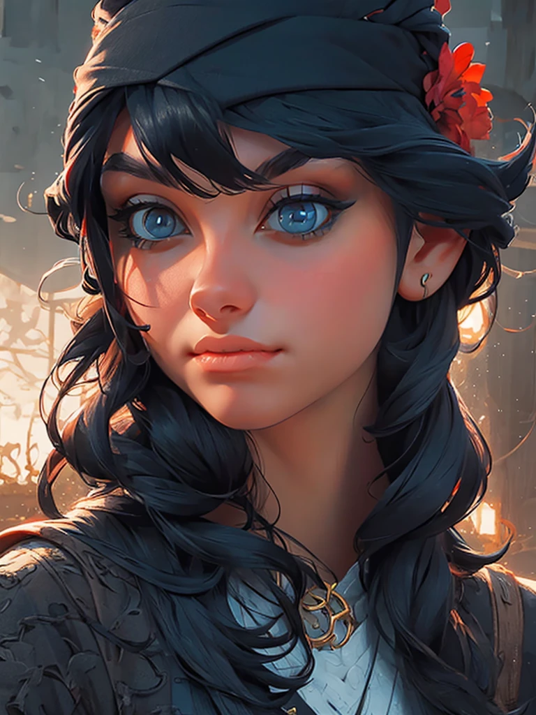 portrait, girl, middle ages, classicism, andrey atroshenko style, painting, pierced eyes, beautifully styled hair, traditional media, realistic, figurative, fine art, oil on canvas, HDR, 8K, original character, high resolution, high detail, focus on the face, beautiful eyes 