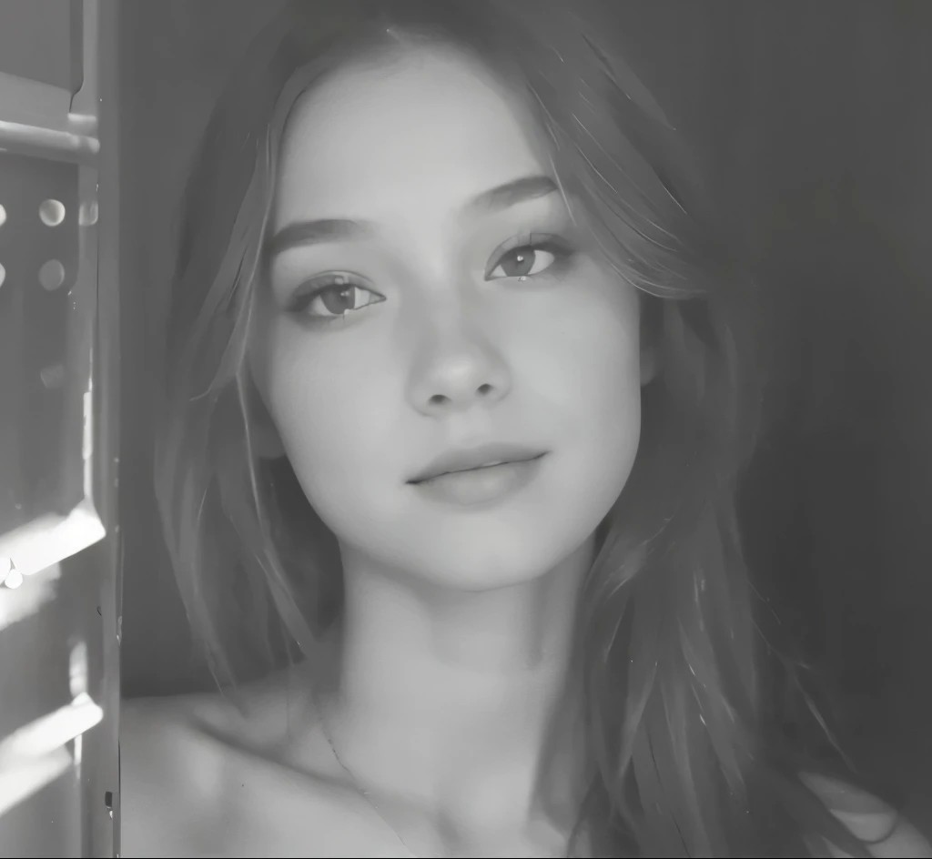 Young nude girl, full body visible 