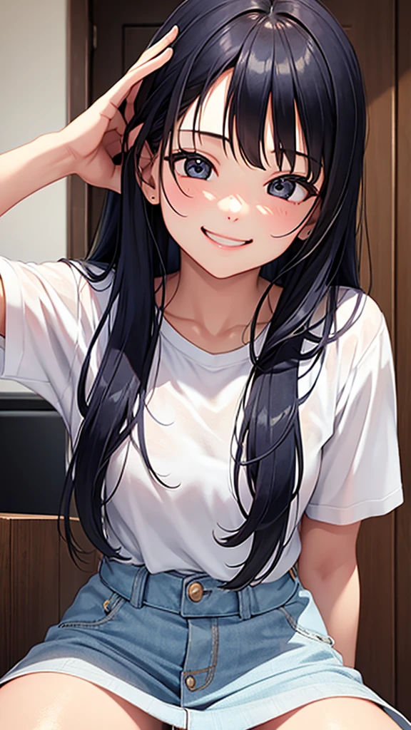 (Disorganized, High resolution, Super detailed, realistic, ), 1 girl, mature, alone, short black hair, brown eyes, Luxury Bedroom, Super detailed, highest quality, Detail view, vectorized, 8K, graphic design, vector lines, Full HD, whole body、((A shy face))、Nipples、Naked woman、Deep throat、Licking the male genitals、, small buttocks, thin waist、white thong
