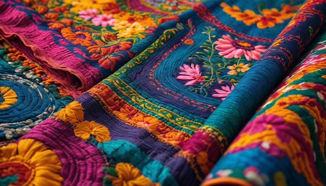 create an image demonstrating the styled of ((Kantha)) styled, hyper- realism, 8K high definition, swirly vibrant colors, sharp focus, insanely detaileda