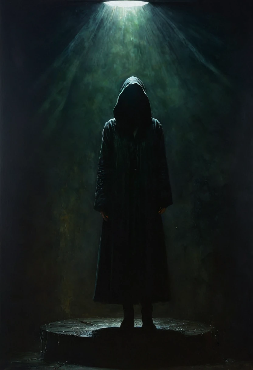 painting of a envy, dark atmosphere, cinematic scene, volumetric lights, ultra realistic, in the style of nicola samori