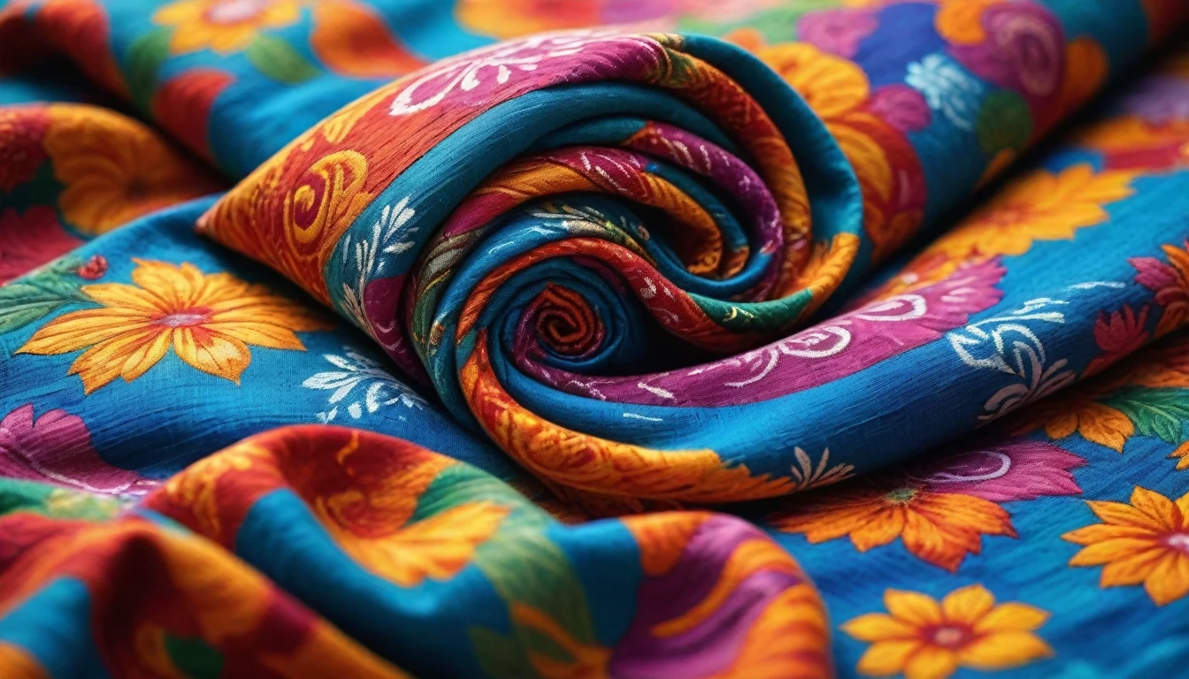 create an image demonstrating the styled of ((Kantha)) styled, hyper- realism, 8K high definition, swirly vibrant colors, sharp focus, insanely detaileda