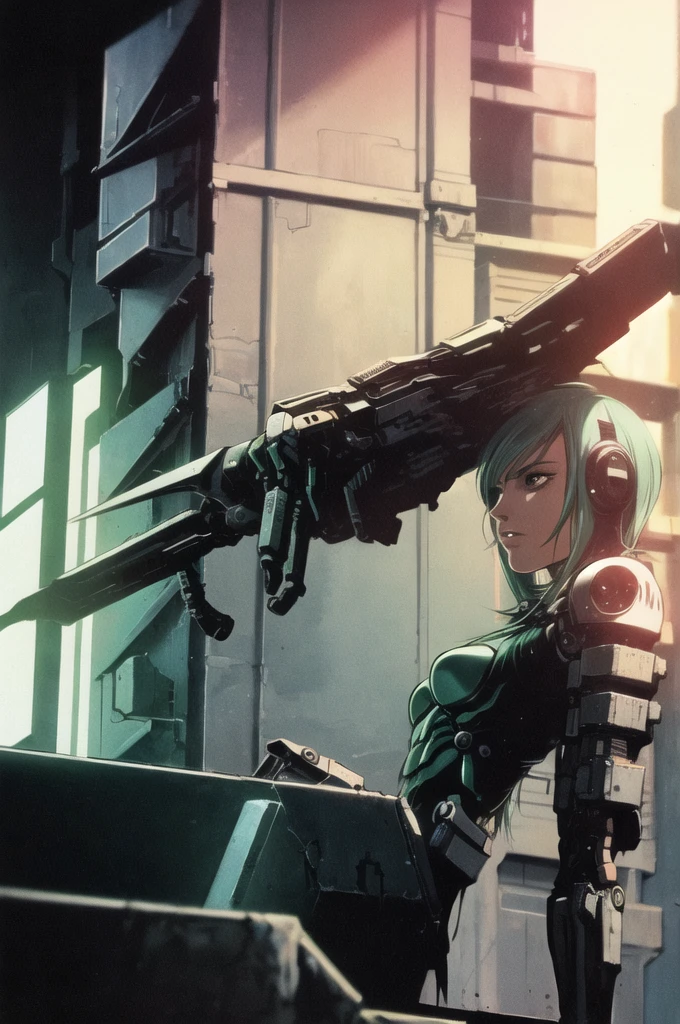 deedlit, record of lodoss war, 1girl, solo, (((cyberpunk))), cyborg, robot, mechanical arms, upper body