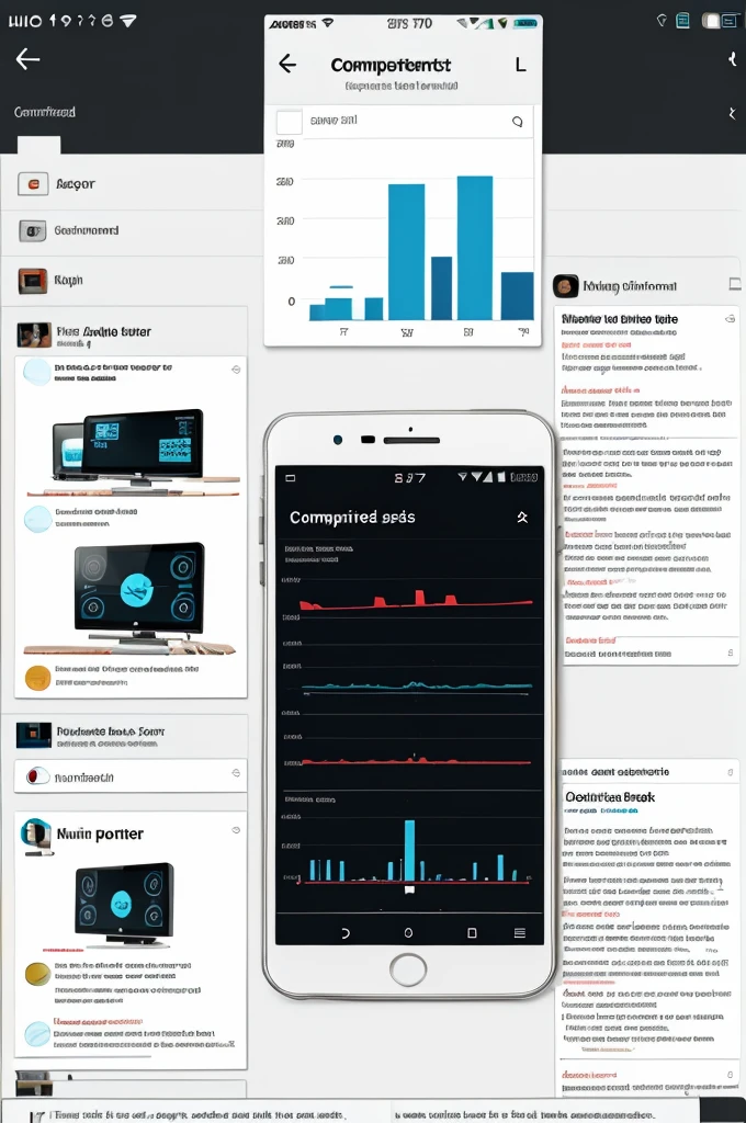 computer screenshot with positive charts on it, multiple numbers on it, white backround on screen