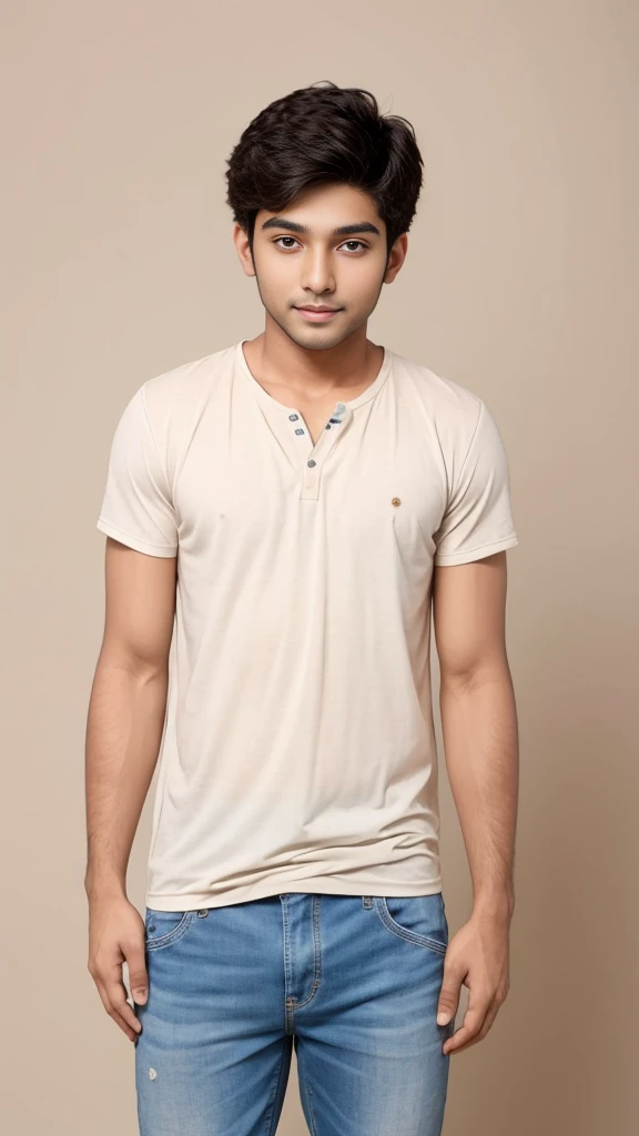 Base model of a cute indian boy, handsome face