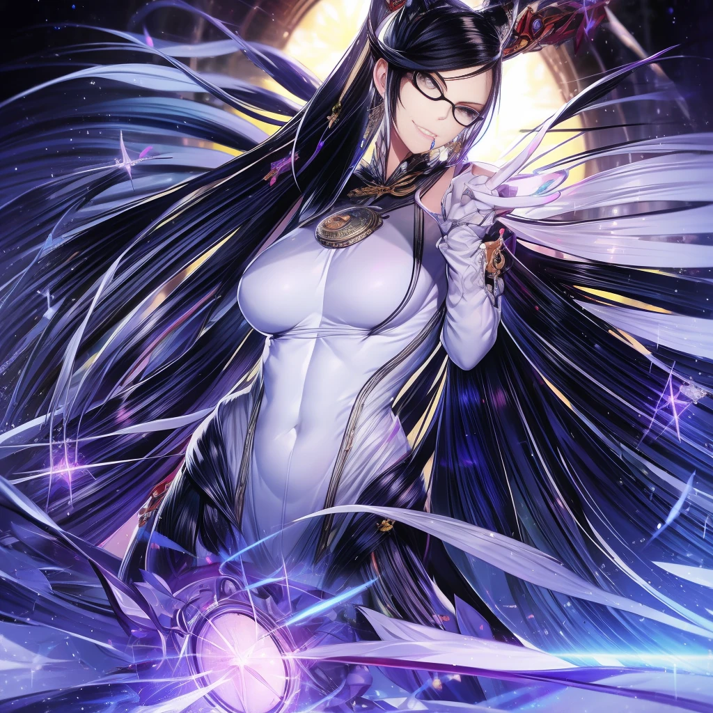 k hd， realisticlying，  Detailed face， Detailed body， solo，bayonetta、 Mature woman，1female，solo，brunette color hair，white skinned，Pale skin，little breast、underboobs，Light_Smile，B - Excellent，Porcelain dress，Cross your arms，full bodyesbian，exteriors，natta，Dynamic posture，nipple tassels、（（Hands behind your back）），clear detailed face、1 mole on the lip、（（Illegal oral cavity、Straight teeth、You can see it in your mouth））（（Light frown，Be red in the face）），shiny skins，dent in the skin，realisticlying，tmasterpiece，highest  quality，A high resolution，Telefocal、From below、