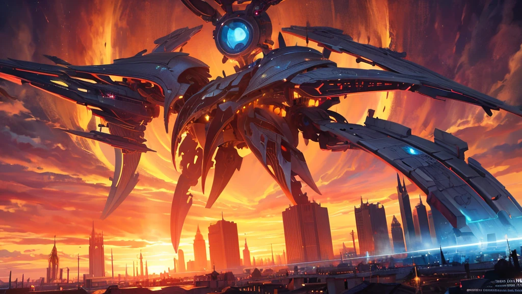 a futuristic tartarian civilization, a city at sunset, intricate architecture, advanced technology, glowing energy fields, dramatic lighting, cinematic atmosphere, stunning vistas, digital art, 8k, ultradetailed, photorealistic, masterpiece, callegon
