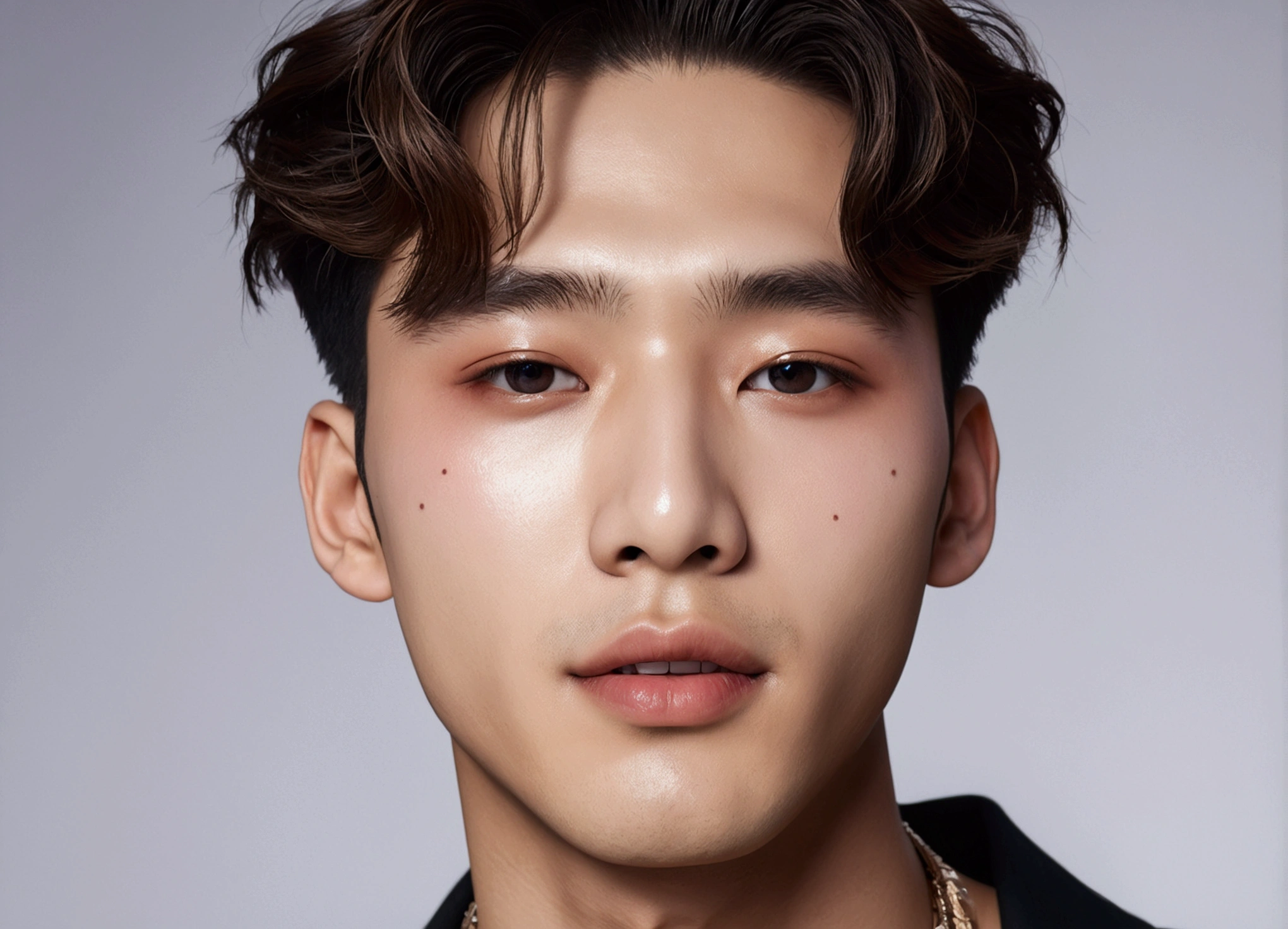 (8k, RAW photo, Photorealistic:1.25) ,( Gloss on lips, eyeslashes, gloss face, Glossy glossy skin, Best quality, Ultra-high resolution, Depth of field, color difference, Caustics, Broad lighting, naturalshadow,Kpop idol) looking at viewert,A weird smile appeared on his face,