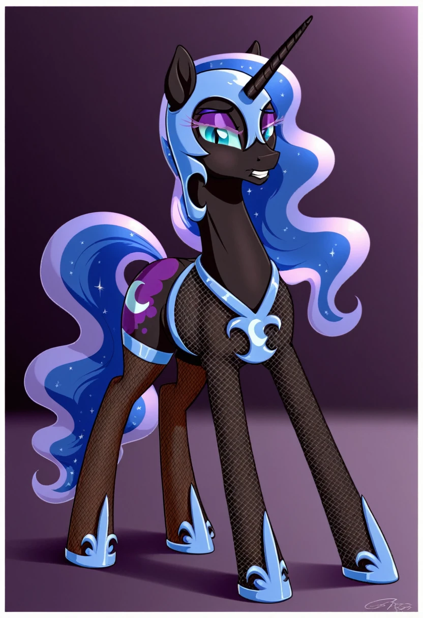Pony  sad  nightmare moon in   in fishnet tights  b in teatr 