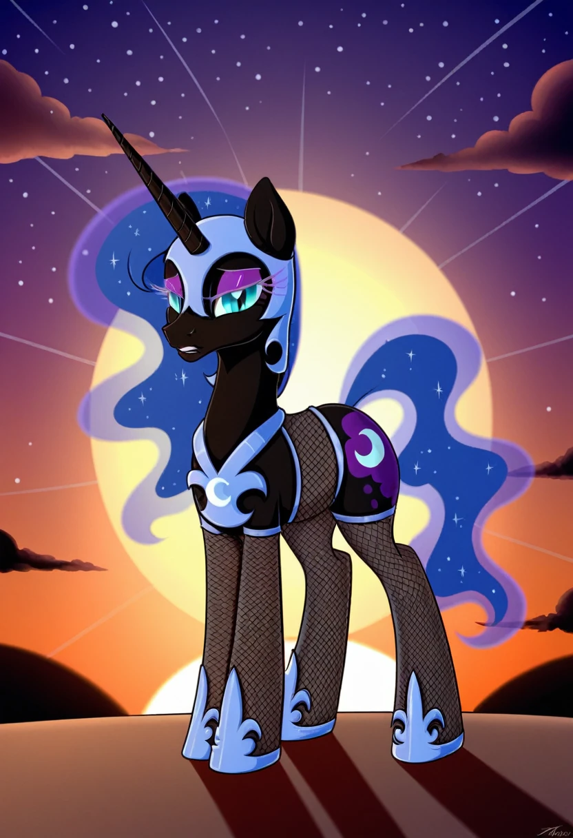 Pony sad nightmare moon in in fishnet tights b in teatr