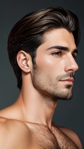 A perfect Italian man focus on the face