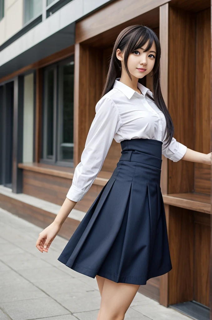 anime girl with skirt