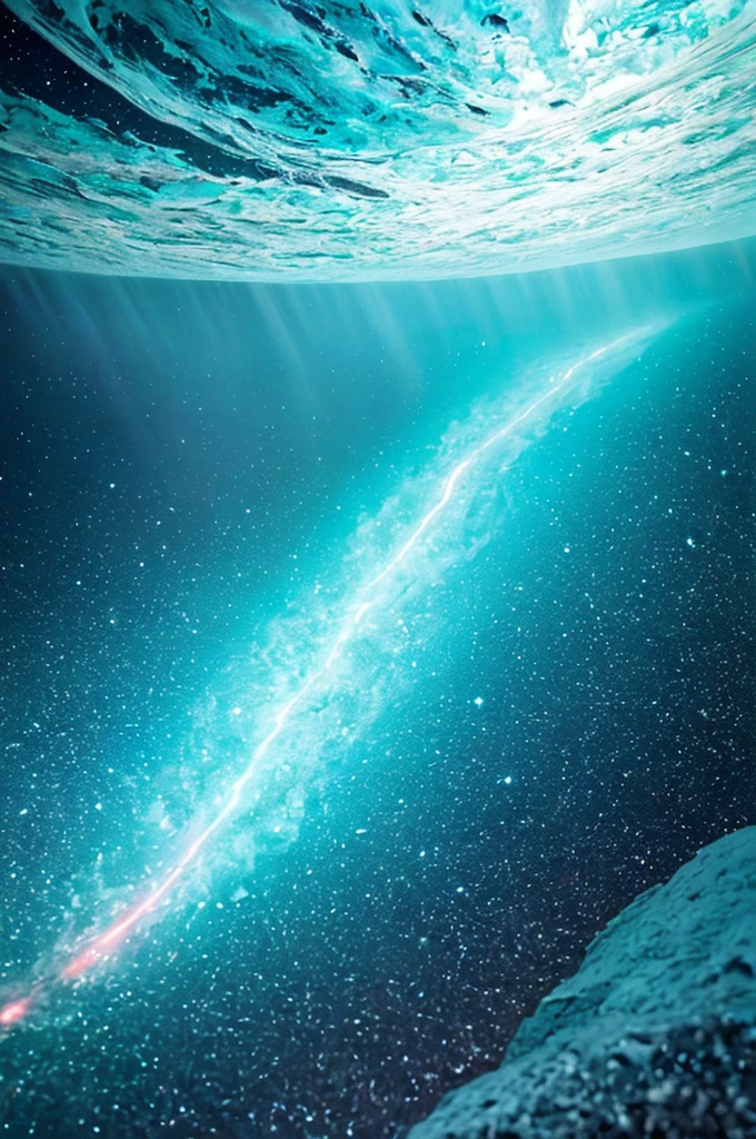 Digital art, image, hyper-detailed, complex composition, masterpiece, close-up, glow, abstract, surrealism, detailed, otherworldly, fantasy, soft pastel, natural volume, light, atmospheric, sharp focus, centered composition, professional photography, complex background, soft fog, turquoise rays, rain of emerald stones, raw bra. animalistic, beautiful, mysterious, supernova's fault