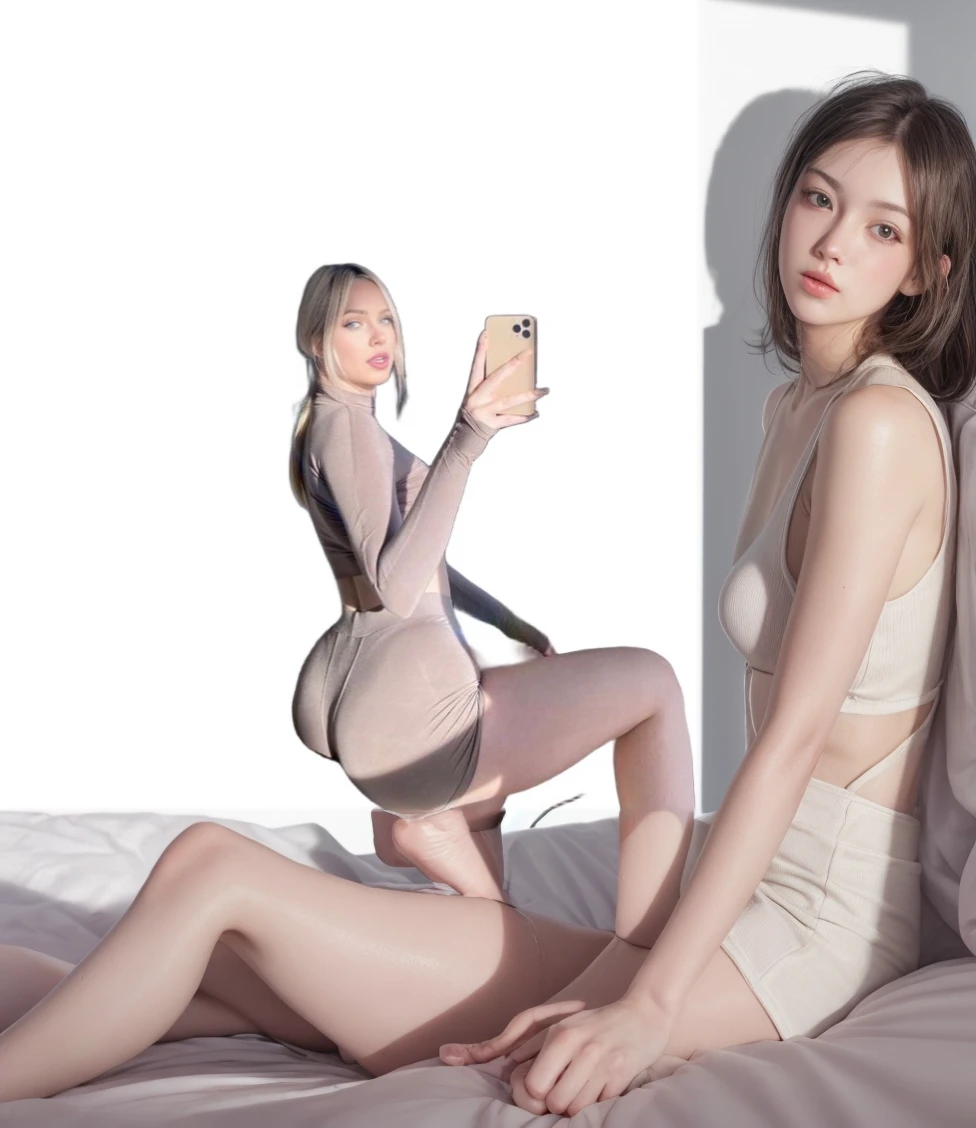 Change background, sitting in bed