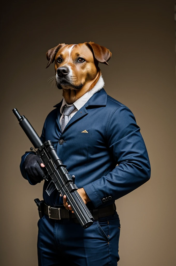 dog with a gun