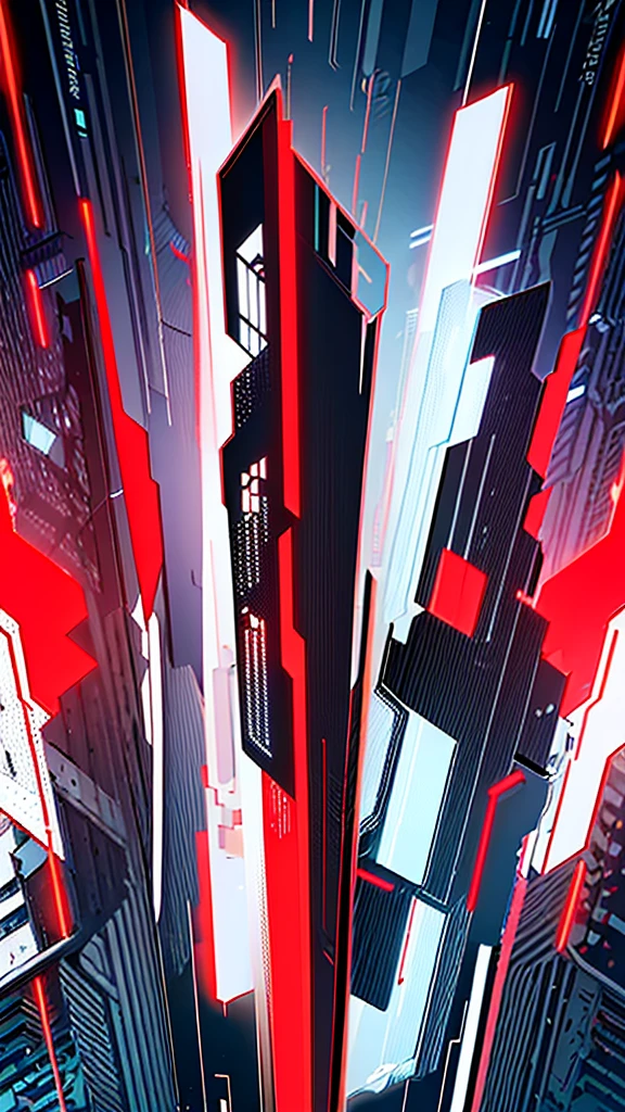 a banner for twitch with seax in a cyberpunk style with red, white, and black colors, prime and elegant look, more premium, without curves, and more intimidating
