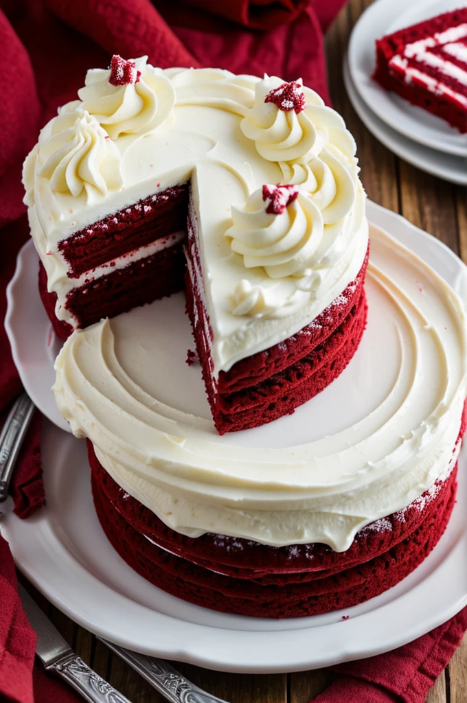 Mini homemade red velvet pastel