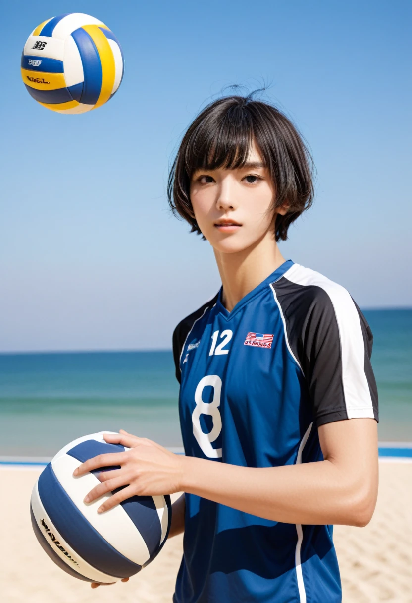 Age 27、Volleyball Player、Bobcut、tall