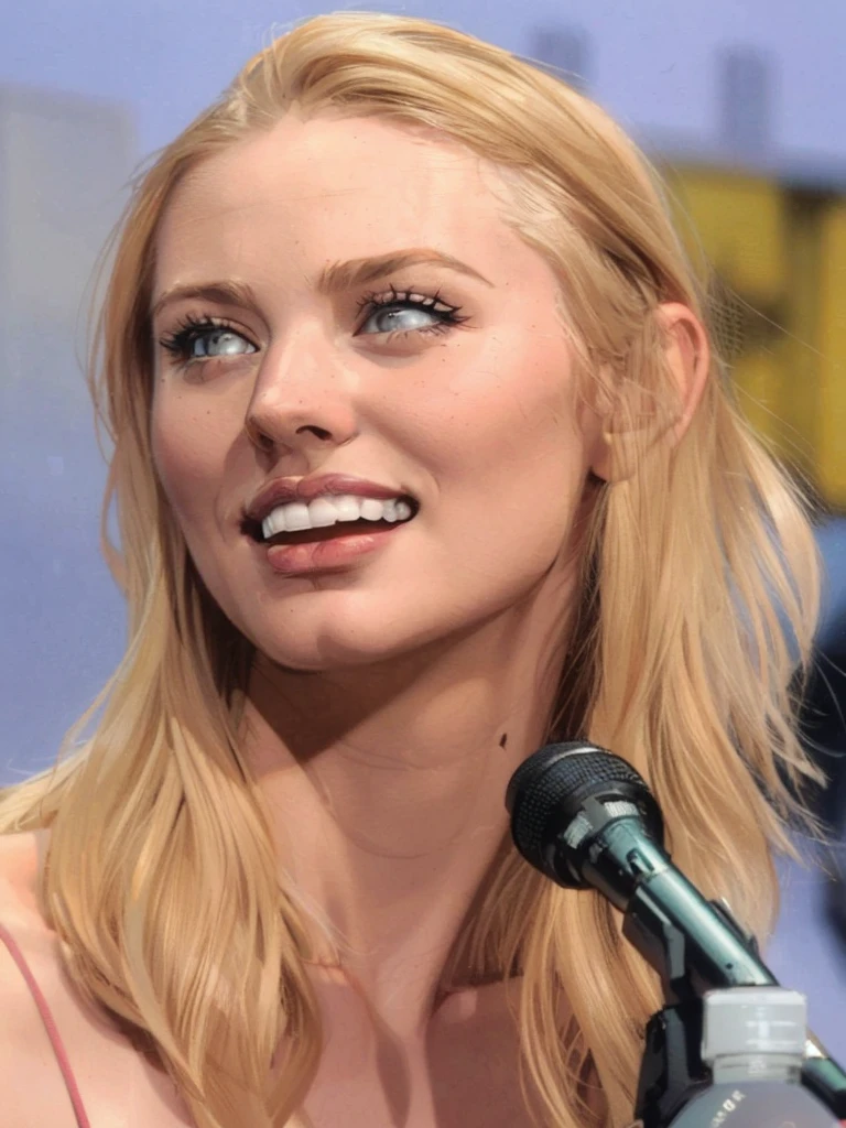 Draw a portrait of an adult woman, she is twenty five years old, she has a beautiful face, front view face, close view at the face, high quality, high detailed, ultra resolution, 4k, defined lines like comics, american comic book style