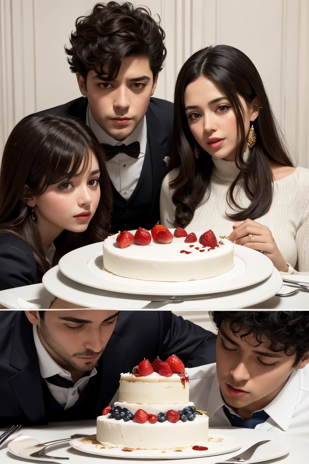1. Ana 2. Bruno
3. Carla
4. Daniel who ate the missing cake?