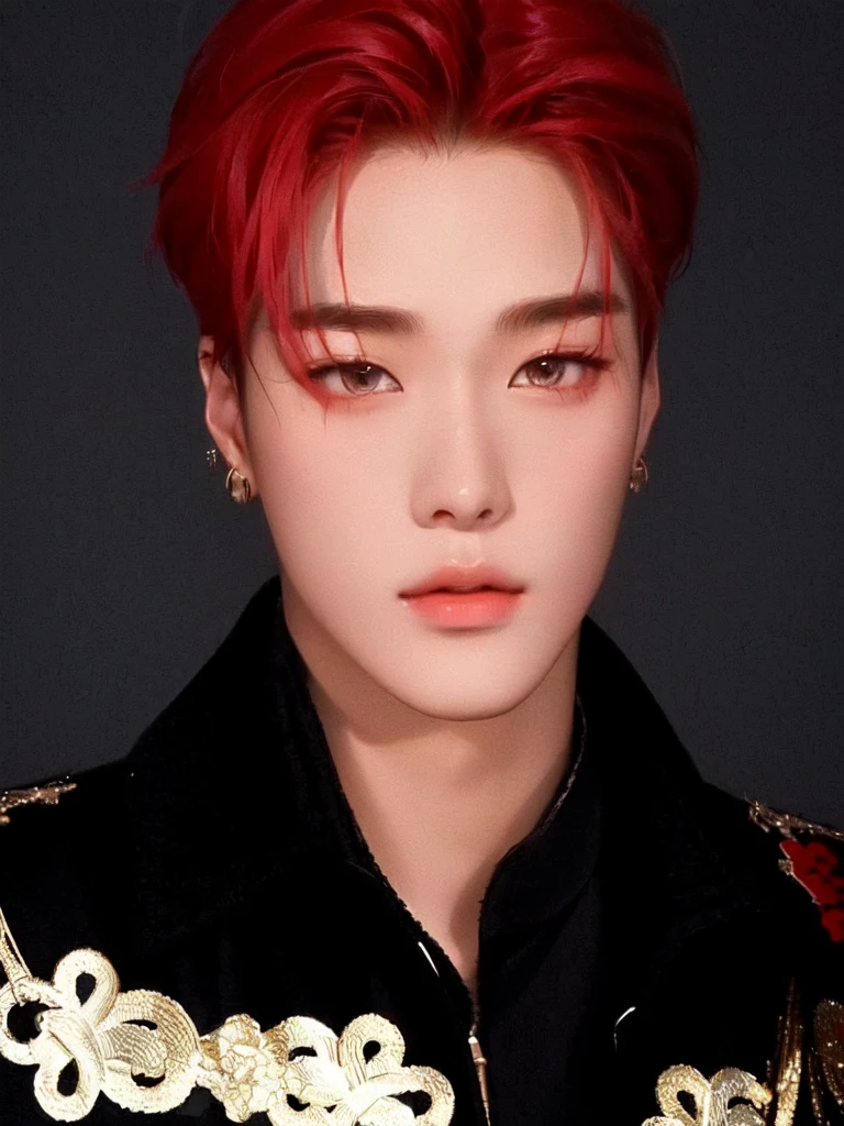 Hombre arafed con pelo negro y chaqueta negra., Cai Xu Kun, hsiao-ron, Yanjun Chengt, Hyung Tae, Retrato del ídolo kpop, retrato de jossi de blackpink, sha xi, Inspirado por Bian Shoumin, jia, hong junio hyung, yan, jin shan, Jung Jaehyun, jinyoung shin, bo feng, kpop boy, Korean boy, San, Choi San, Ateez, Kpop Korean male, male face.