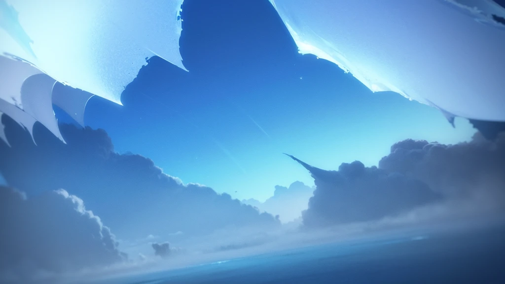 background gradient blue white, fantasy sky, without characters, some particles