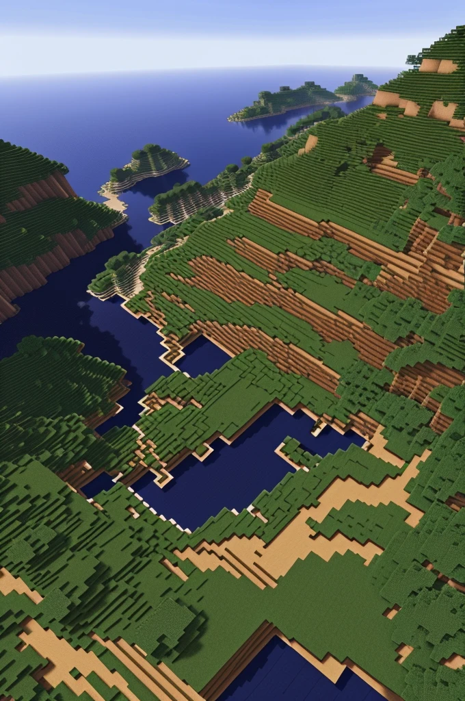 Beautiful landscape image in Minecraft that says Minecraft Chido