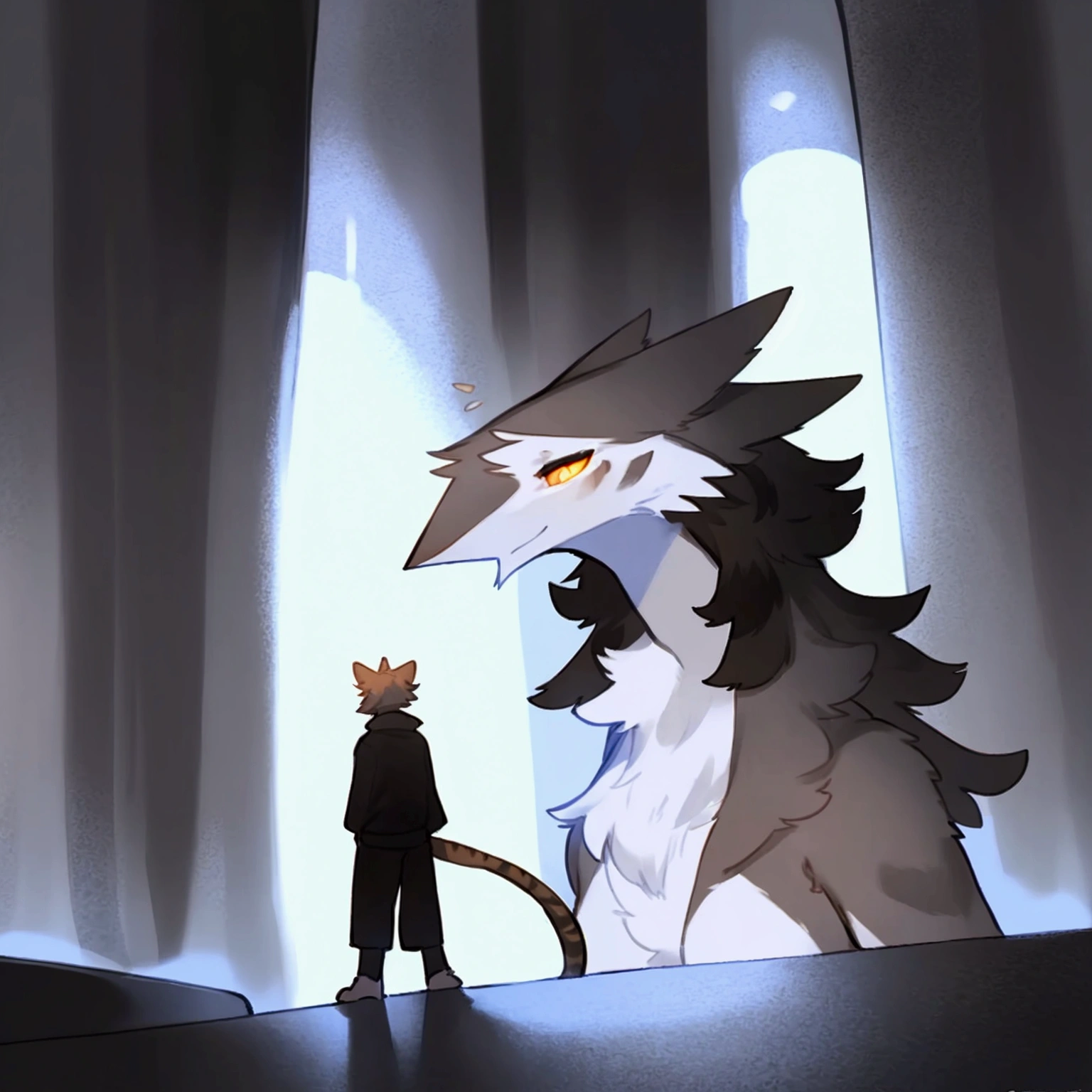 by bebebebebe, by spuydjeks, by buta99, by spikedmauler. a male sergal fuzzy tigerstripe fur