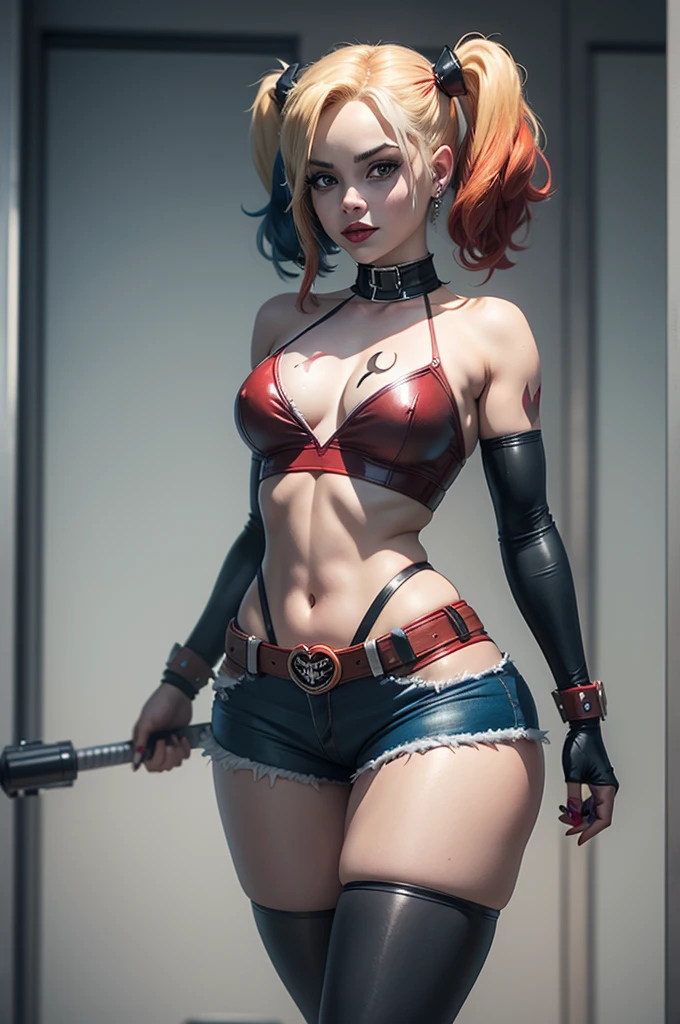 Harley quinn, thicc thighs