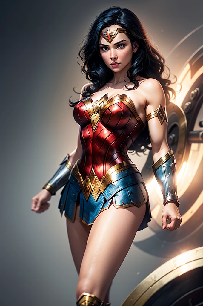 Wonder woman bendign over