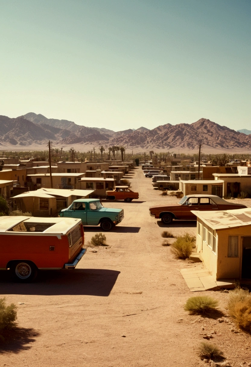 Scary 1970s town in the desert