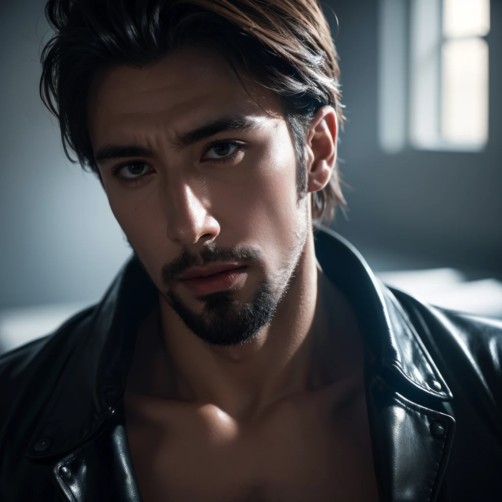 a hyper realistic, insanely detailed portrait of a handsome men, extremely detailed texture, dramatic lighting, cinematic composition, volumetric lighting, photorealistic, 8K, high quality, masterpiece