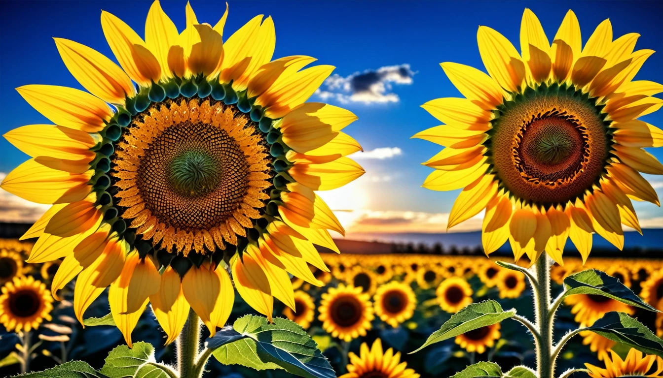 Fantasy sunflower Intricate Details masterpiece, Beautiful detailed ultra high definition beautiful art, realistic, realism, 8k ultra uhd, 3d all in vibrant HDR detail. photo taken with a Nikon D5
