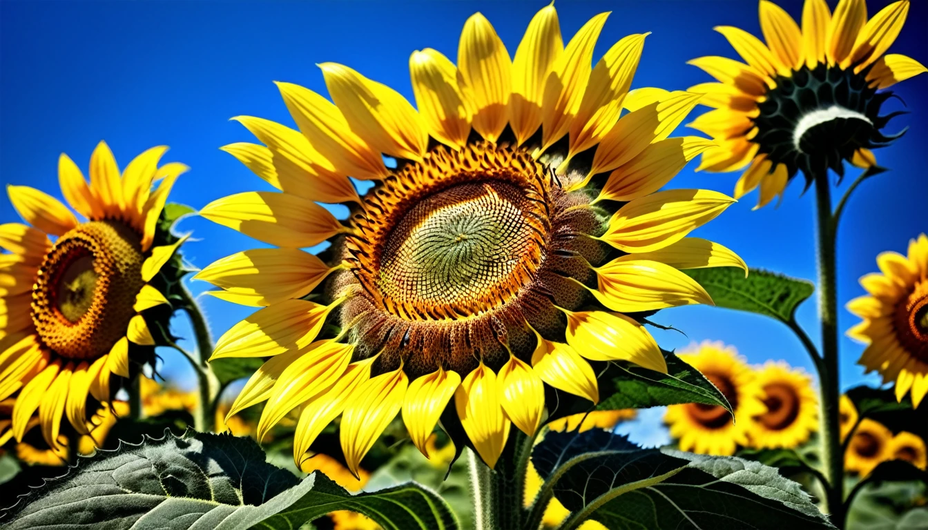 Fantasy sunflower Intricate Details masterpiece, Beautiful detailed ultra high definition beautiful art, realistic, realism, 8k ultra uhd, 3d all in vibrant HDR detail. photo taken with a Nikon D5