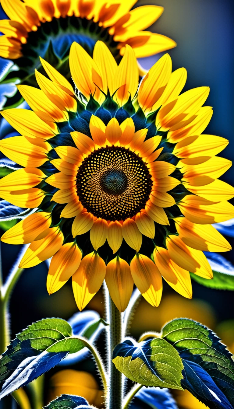 Fantasy sunflower Intricate Details masterpiece, Beautiful detailed ultra high definition beautiful art, realistic, realism, 8k ultra uhd, 3d all in vibrant HDR detail. photo taken with a Nikon D5