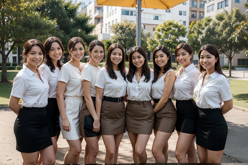 ten office ladies, outdoor park