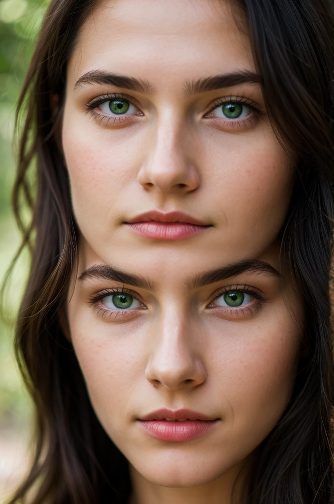 Photo portrait,bionde,green eyes,ultra realiste 4k