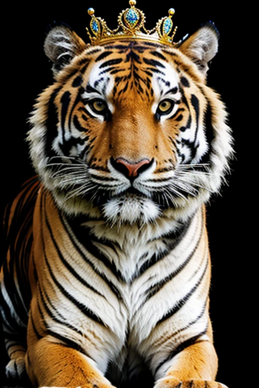 Tiger with a crown
