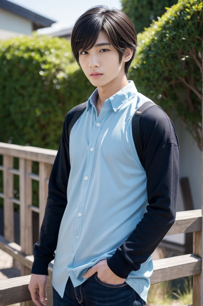 Japanese student style,,cool,,,A refreshing, athletic man,Still a virgin,,,boy,,,boys,,,Tall,Body modification,Absurd,,The male protagonist,My,charm,Slim figure,19.9 years old,,Smooth,Skin texture,Functional beauty,shine,Breeze,A speck of dust,Natural light,face,hand,eye,blush,tears,Saliva,Accuracy,,Ultra correct,Biological,Excellent detailed anatomy,4K,8k,Highest quality,Male Focus,,Depth of written boundary,Character Portrait,Black Hair,Punctuality,KADOKAWA,