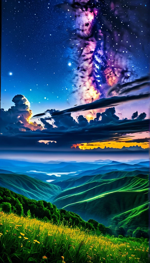 summer sky,photorealistic,highly realistic,extreme details,breathtakingly realistic,high contrast realism,high saturation realism,vibrant colors,dramatic lighting,captivating landscape,compelling storytelling,atmospheric scene,mesmerizing visuals,intricate details,strong emotions,celestial beauty,dreamlike world