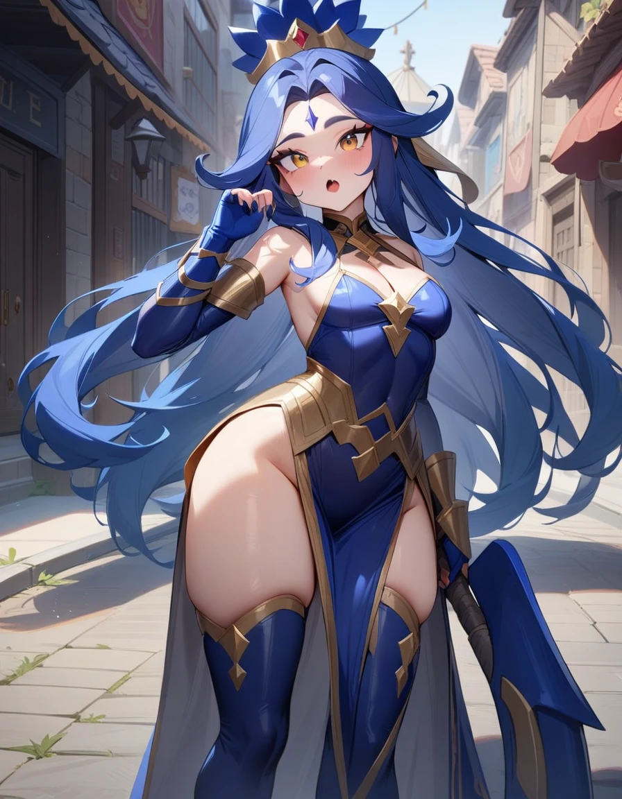 1girl, Seraphine,League of Legends,street,masterpiece,very aesthetic,newest,sensitive