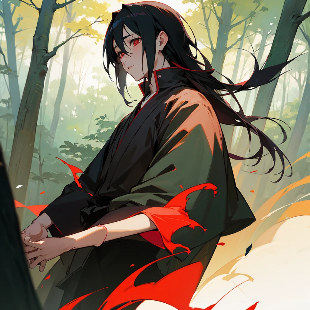 Itachi uchiha in a forest