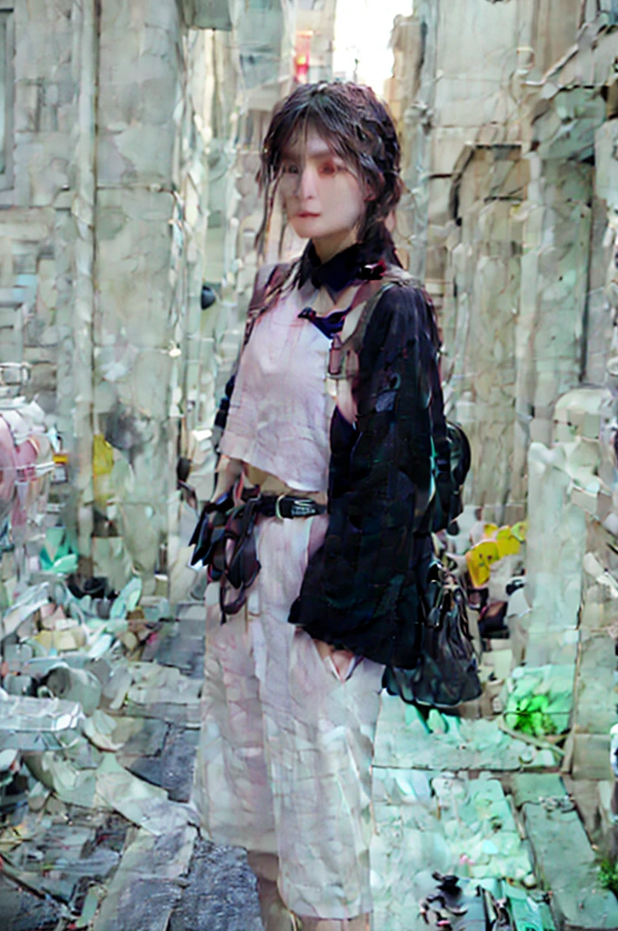 a realistic image wearing dior clothing posing on a street
