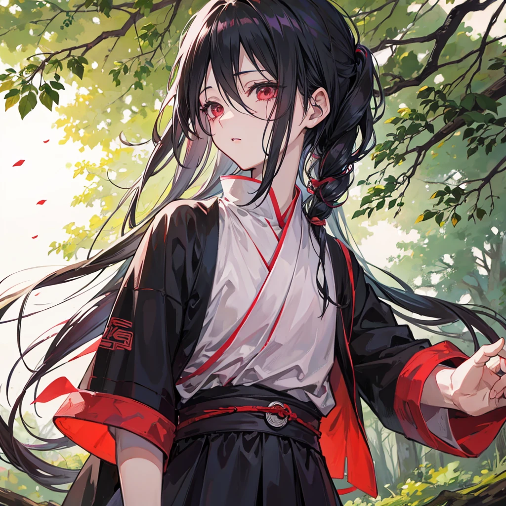 Itachi uchiha in a forest 