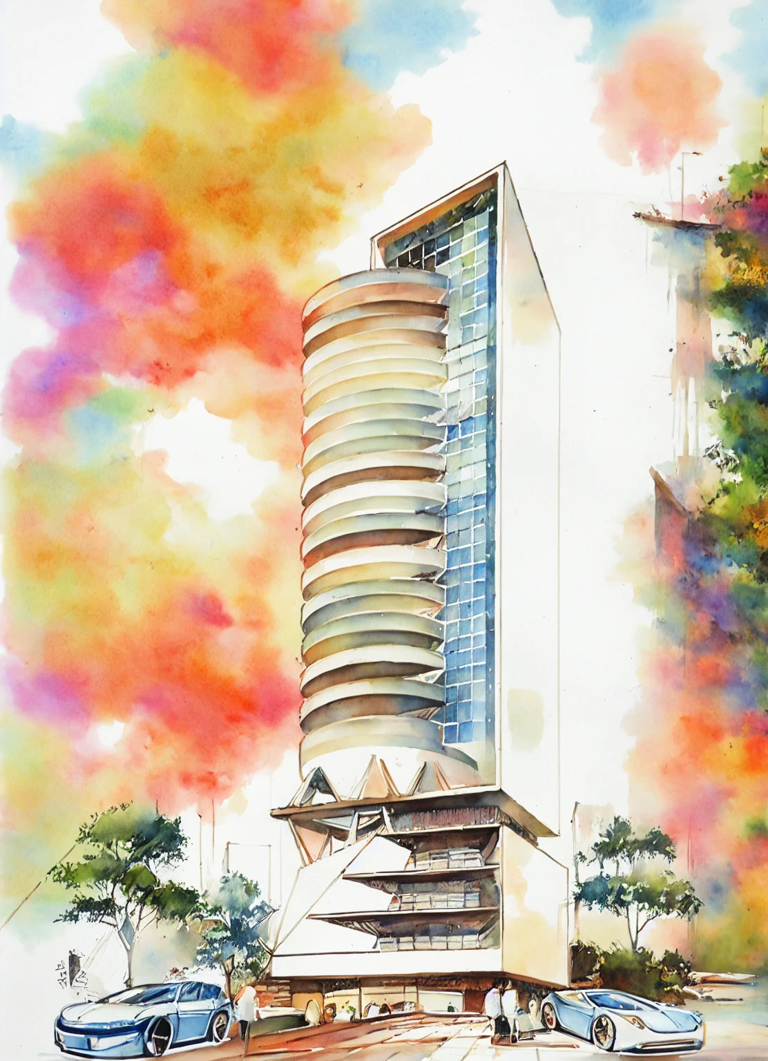 (masterpiece, best quality:1.2), KTHOUSE Style - Water color sketch, Water color style