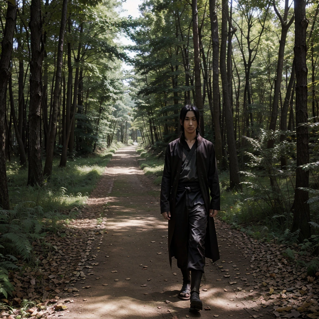 Itachi uchiha in a forest