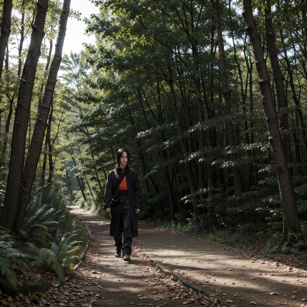 Itachi uchiha in a forest