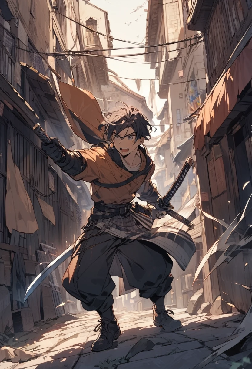 A swordsman battling his own insecurities