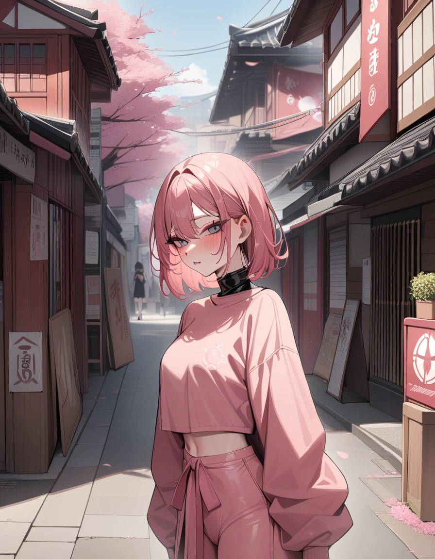 1girl, Sakura,naruto,street,masterpiece,very aesthetic,newest,sensitive